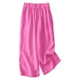 thumbnail image 4 of Girls' Clothing Sets 9/10 Girls 2 Piece Outfits Cotton Linen Crewneck Sleeveless Tank Vest and Loose Palazzo Trousers Summer Fashion Comfy Gauze Set, 4 of 6