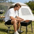thumbnail image 4 of Agiferg Camping Randonnée, Tabouret Pliant Télescopique Portable Robuste pour l'Extérieur Camping Pêche Randonnée Voyage en Acier Inoxydable Siège de Camp Portable Solide Durable, 4 of 7