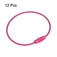 thumbnail image 3 of Uxcell Cable Key Rings 160mm Wire Keychain Twist Loops Rose Red 12 Pack, 3 of 6