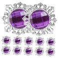thumbnail image 4 of MERRYHAPY Napkin Ring Serviette Ring Hollow Out Purple Acrylic Iron Zinc Alloy 12Pcs For Elegant Dinner, 4 of 8