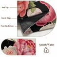 thumbnail image 6 of Round Rugs 4Ft, Flower Stripes Round Area Rug Washable Indoor Throw Carpet, Black White Geometric Pink Rose Floral Soft Non Slip Circle Rug for Kitchen Nursery Room Home Decor Aesthetic, 6 of 8