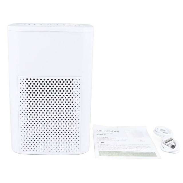 Purificador de aire de segunda mano, elimina olores de humo, pequeño purificador de aire para dormitorio, oficina y sala de estar.