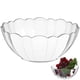 thumbnail image 4 of Ensaladera redonda transparente de acrílico, estilo loto, ideal para servir frutas, verduras, postres y aperitivos (17 cm), 4 of 7