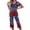 Wine, variant on 4th of July Womens Pajama Sets Red Blue Star Print Pajama Sets Short Sleeve Capri Pants Pjs Set with Pockets