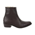 thumbnail image 5 of LIBERTYZENO Mens Genuine Leather Ankle Boots Side Zipper Mens Dress Boots, Brown, 5 of 9