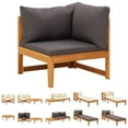 thumbnail image 5 of vidaXL Patio Bench with Table Dark Gray Cushions Solid Acacia Wood, 5 of 9