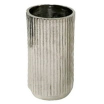 BIDK Home Round Flower Pot - 10" - Brass Tone