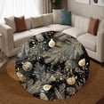 thumbnail image 3 of Circle Area Rug, Christmas Golden Doodle 1 Washable Non-Slip Floor Carpet, Soft Rug for Living Room Bedroom Decor 59 Inch, 3 of 6