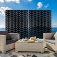 thumbnail image 4 of 76" H×48" W Outdoor & Indoor Metal Privacy Screen, Decorative Privacy Fence and Room/Garden Divider, Freestanding Panel with Stand, Durable Steel for Patio, Garden, Balcony, or Backyard, 4 of 13