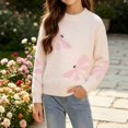 thumbnail image 3 of Afuyipoi Girls Dragonfly Print Long Sleeve Pullover Sweater for Kids Size 3-12Y Fall Winter Playwear White Size 11, 3 of 9