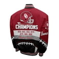 thumbnail image 3 of Men's-Franchise Club Crimson Oklahoma Sooners Cotton Twill Full-Snap Jacket, 3 of 3