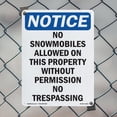 thumbnail image 4 of No Snowmobiles Allowed On This OSHA Notice Rigid Plastic Sign 18 Inch x 12 Inch - 10 Pack, 4 of 8