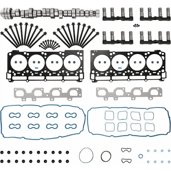 Hemi MDS Lifter Kit Camshaft Head Gasket Set for 2011-2019 Jeep Chrysler 300 Dodge Challenger 6.4L