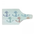 thumbnail image 1 of Nautical Cutting Board, Colorful Anchors with Ropes Abstract Hand Drawn Marine Elements Maritime, Decorative Tempered Glass Cutting and Serving Board, Wine Bottle Shape, Multicolor, by Ambesonne, 1 of 1