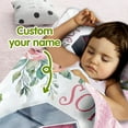 thumbnail image 2 of Custom Toddler Nap Mat for Preschool, Personalized Name Kids Sleeping Bag with Animal House Design for Daycare, Roll Up Sleeping Mat with Removable Pillow and Soft Dot Minky Blanke for Girls Camping, 2 of 8