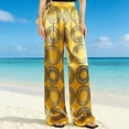 thumbnail image 2 of Atogsazn Womens Wide Leg Pant Flowy Loose Fit Palazzo Pants Dressy Casual Trouser Baggy Outfit Clothes 04-Yellow L Fashion, 2 of 5