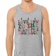 thumbnail image 2 of To the North Pole and Back Tank Top Unisex 2X-Large Grey, 2 of 5