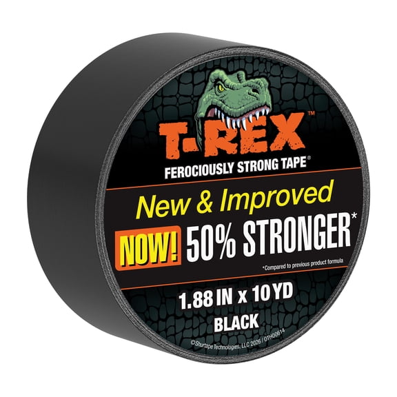 T-Rex Ferociously Strong Tape, 1.88 in. x 10 yd., Black