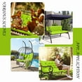 thumbnail image 5 of Outdoor Cushions for Patio Furniture, 4" Thick Waterproof Porch Swing Cushions Replacement with Backrest, 2-3 Seater Bench Cushion（Light green,40*60in）, 5 of 7