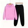 thumbnail image 4 of BXJX Boys Outfit Sets, School Long Sleeve 2 Piece Running Hoodies and Joggers Sets with Pockets Pink Size 9-10 T, 4 of 6