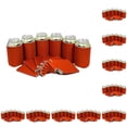 thumbnail image 3 of Naiovety Enfriador de latas de cerveza en blanco, cubierta de neopreno plegable para bebidas, copa de fiesta plegable, soporte para bebidas de Color liso, Rojo 10piezas Naiovety  CBP585779, 3 of 4