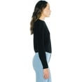 thumbnail image 3 of American Apparel Women's Cropped Fisherman Long Sleeve Pullover, black, X-Large, 3 of 6