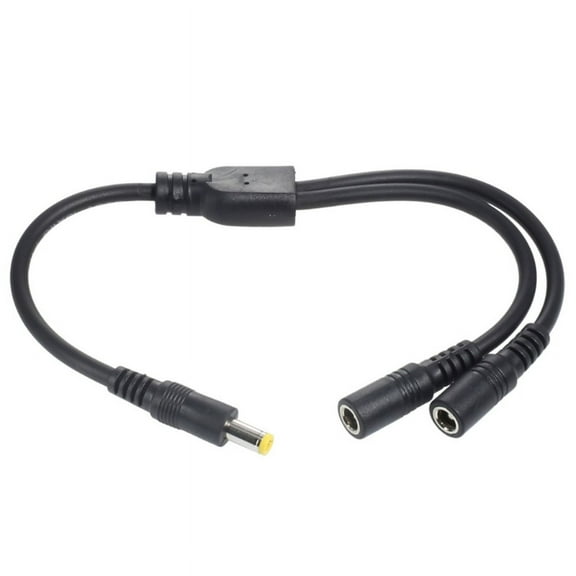 DC Y Splitter Cable 1 Male to 2 Female 5.5mmx2.1mm/5.5mmx2.5mm DC Power Extension Adapter Cable for CCTV Cameras DVR