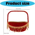 thumbnail image 3 of Elegant Wedding Flower Basket For Flower Girls Bridesmaids with Fringed Trimmed For Outdoor Ceremonies And Home Decors, 3 of 5