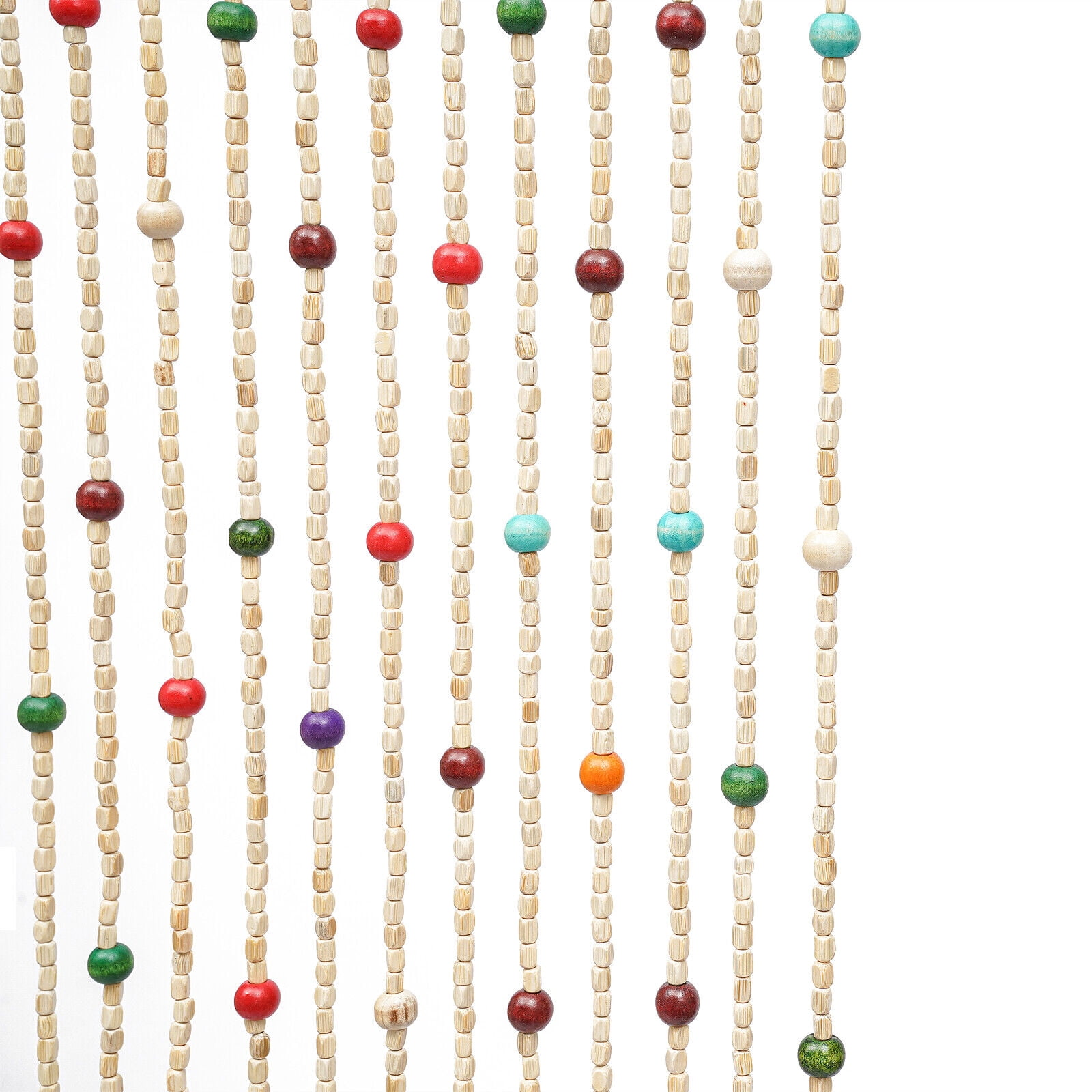 35.43"L x 74.89"W Wood Beaded Curtain Wood and Bamboo Beaded Curtain 38 Line