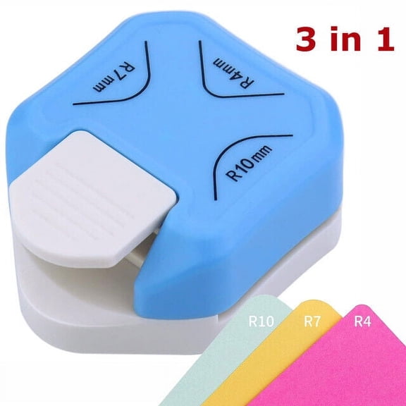 WEISIPU 3 in 1 Corner Rounder Punch, 4/ 7/10mm Round Corner Cutter Corner Punches for Paper Crafts DIY Projects Scrapbooking Photocards