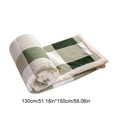 thumbnail image 3 of DAMAI Sherpa Fleece Blanket - Green and White Buffalo Plaid Christmas Blanket, 50" x 60" Double Layer Lamb Wool Blanket, Super Soft Cozy Warm Thick Winter Throw Blankets for Couch and Bed, 3 of 5