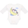 thumbnail image 3 of Inktastic Unicorn Moon Girls Long Sleeve Baby Bodysuit, 3 of 5