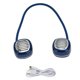 thumbnail image 2 of Miniventilador deportivo portátil para refrescarte con las manos libres mientras estás en movimiento Ventilador de cuello azul con carga USB, 2 of 8