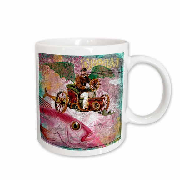 3drose, Steampunk Dream Digital Art by Angelandspot, 11oz Mug