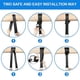 thumbnail image 3 of Correa para hamaca, kit para colgar columpio de árbol de 2 m, kit para colgar correas para columpio de árbol de alta resistencia con mosquetón, capacidad para 1000 kg, negro, 2 piezas, 3 of 7