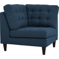 thumbnail image 4 of Modway Empress Upholstered Fabric Corner Sofa in Azure, 4 of 10