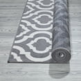 thumbnail image 4 of Ottomanson Diagona Moroccan Trellis 7x10 Area Rug, 6'7" x 9'3", Gray/Ivory, 4 of 6