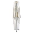 thumbnail image 4 of *7" Heel, 2 3/4" PF Open Toe/Heel Ankle Boot, Side Zip - Wht Faux Leather/Wht, 10, 4 of 6