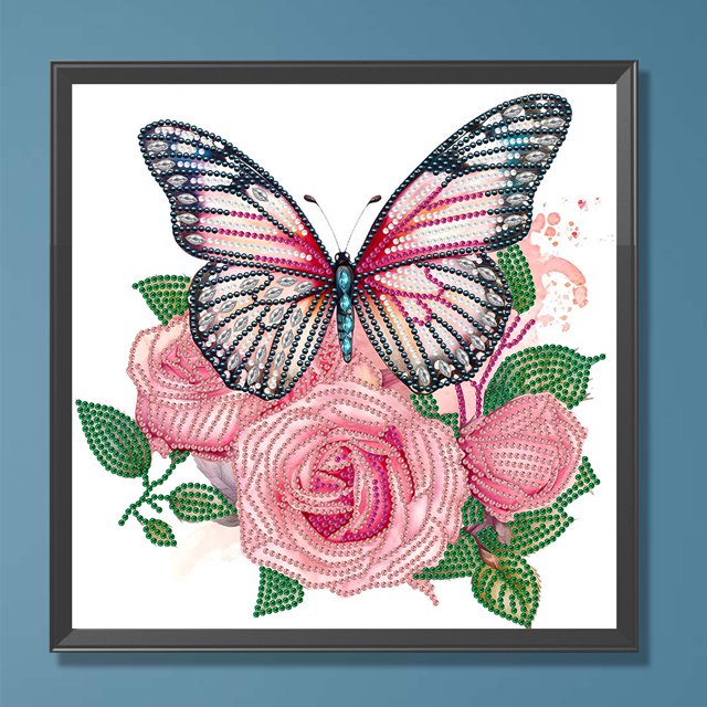 5D DIY parcial especial en forma de taladro diamante pintura mariposa decoración del hogar FLhrweasw Nuevo