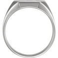 thumbnail image 2 of 925 Sterling Silver 16x14mm Polished Mens Octagon Signet Ring With Brush Finish -- Size 11 Ring for Men, 2 of 2
