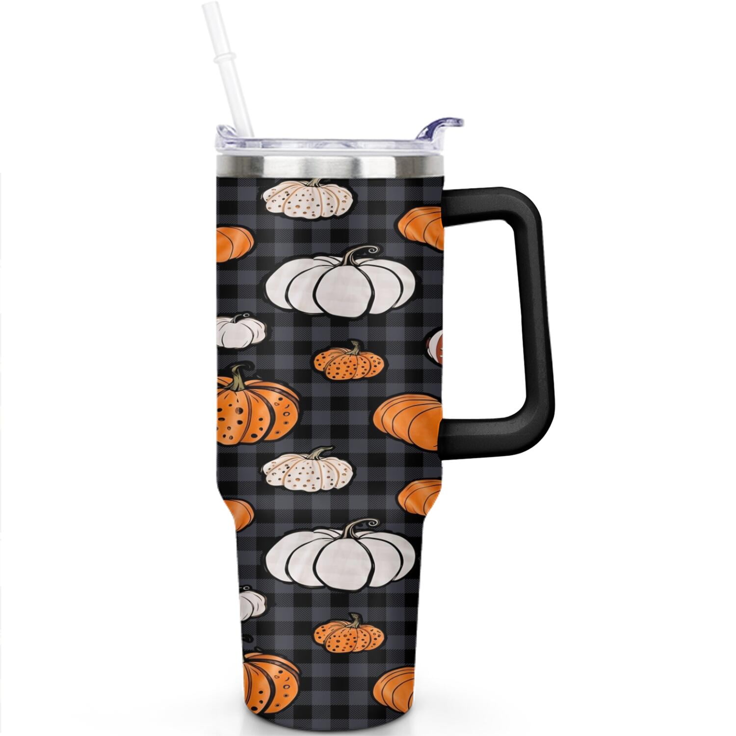 40 OZ Happy Halloween Cup with Handle Vacuum Insulated Tumbler Gift for Birthday Christmas Halloween