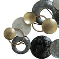 thumbnail image 2 of Benzara BM205290 Metal Disc Wall Decor with Splotched Details, Gray & Gold, 2 of 2