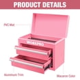 thumbnail image 3 of Minicaja de herramientas Toolbox WORKPRO de metal con 2 cajones, cinta rosa, 3 of 8