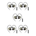 thumbnail image 2 of Monstrate Auriculares con cable Auriculares intrauditivos de 3,5 mm para teléfono Auriculares portátiles para correr Negro 5Conjunto, 2 of 6