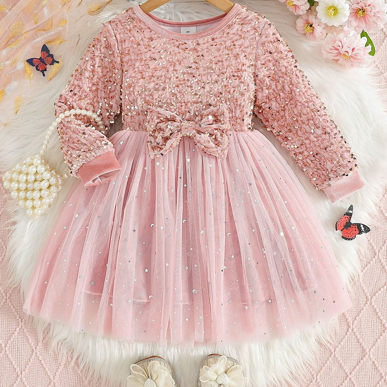Odeerbi Toddler Girls Sequin Sparkly Tulle Dress Spring Fall Long Sleeve Cute Bow Princess Dresses Kids Solid Color Glitter Bowknot Birthday Dress Toddler Girls Clothes - Walmart.com Odeerbi Toddler Girls Sequin Sparkly Tulle Dress Spring Fall Long Sleeve Cute Bow Princess Dresses Kids Solid Color Glitter Bowknot Birthday Dress Toddler Girls Clothes - Walmart.com