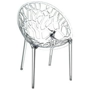 Compamia Crystal Polycarbonate Patio Dining Chair in Transparent