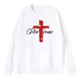 thumbnail image 4 of Sweat à Capuche Imprimé Lettre pour Femmes Manches Longues avec Poches Sweat Sans Capuche pour Femmes, 4 of 4