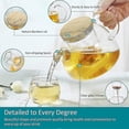 thumbnail image 2 of 34oz/1000ml Glass Teapot With Glass Tea Infusers, Glass Tea Kettle For Loose Tea, 2 of 5
