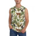 thumbnail image 1 of Balery Jungle Animals Camisetas sin mangas para hombre, absorbe la humedad y protege contra el mal olor.-3X-Large, 1 of 7