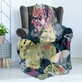 thumbnail image 4 of Abstract Soft Flannel Fleece Blanket, Colorful Butterflies Hand Drawn Springtime Natural Wildlife Detailed Illustration, Cozy Plush for Indoor and Outdoor Use, 50" x 60", Multicolor, by Ambesonne, 4 of 5